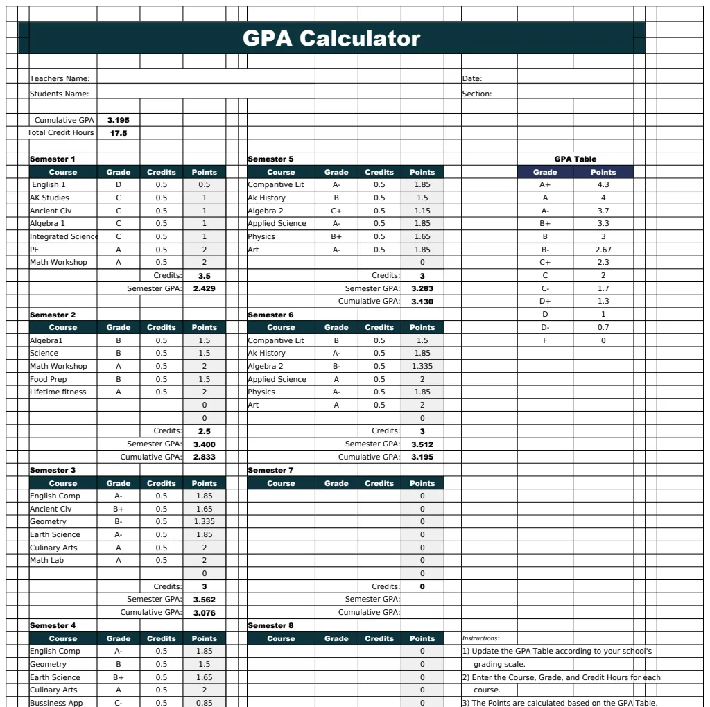 GPA Calculator preview