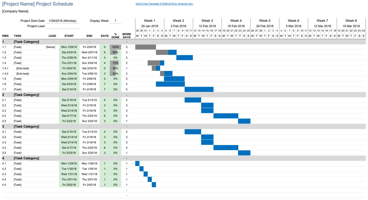 Gantt Chart Project Schedule preview