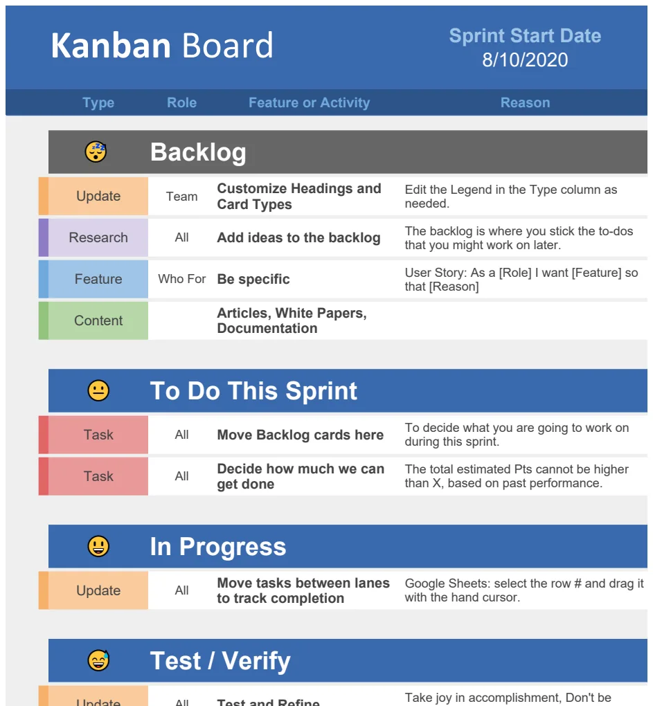 Agile Kanban Board preview