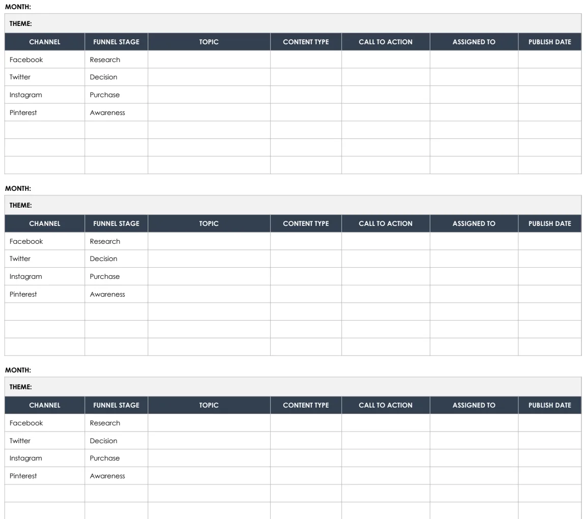 Social Media Multichannel Plan preview