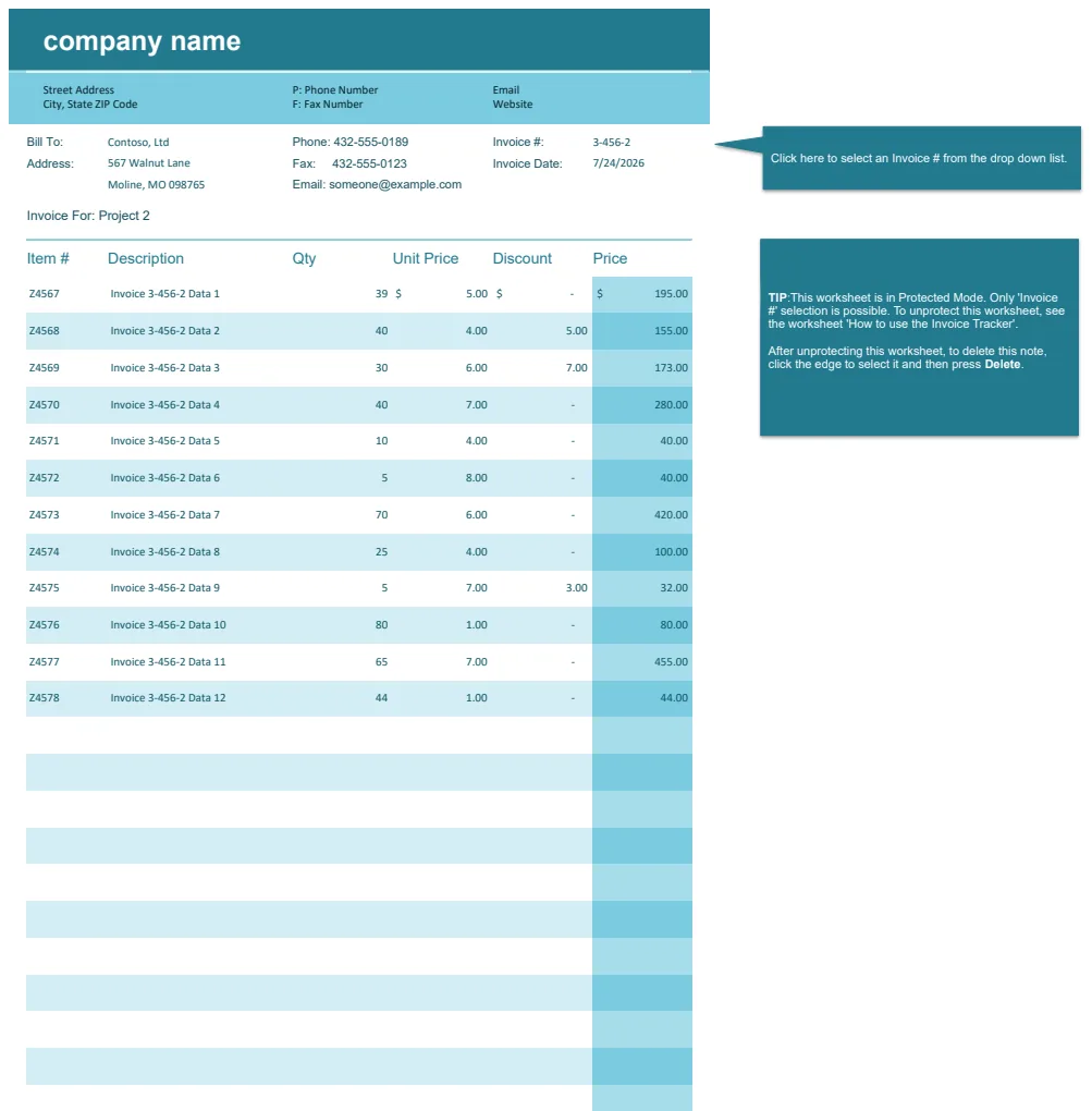Sales Invoice Tracker preview