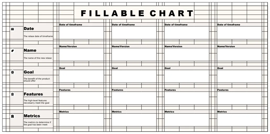 Fillable Chart Template preview