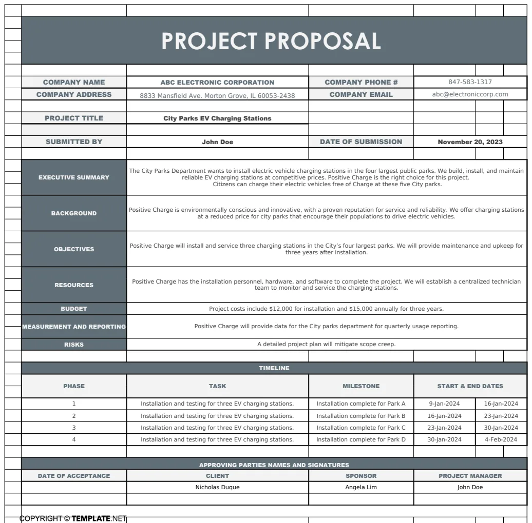 Project Proposal Template preview