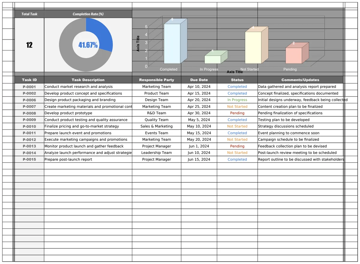 RACI Project Plan Template preview