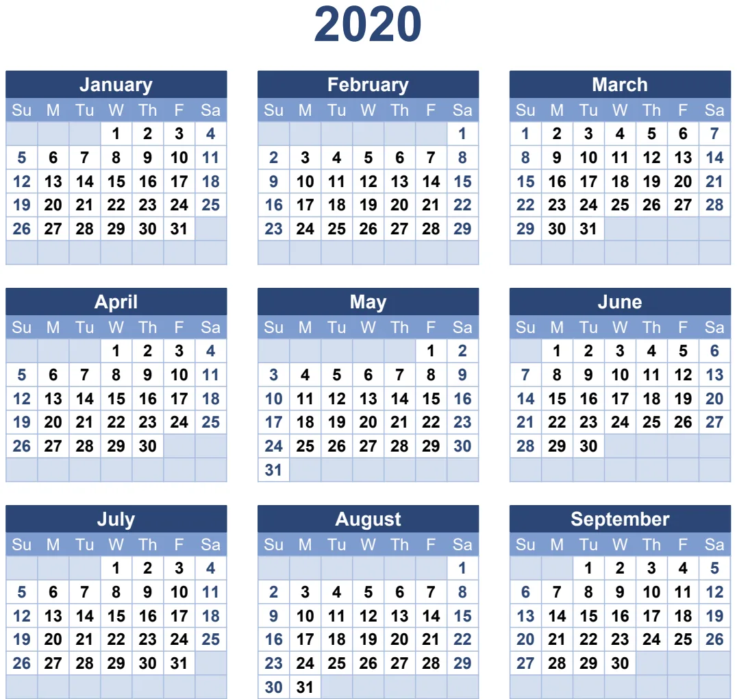 Yearly Calendar Portrait preview