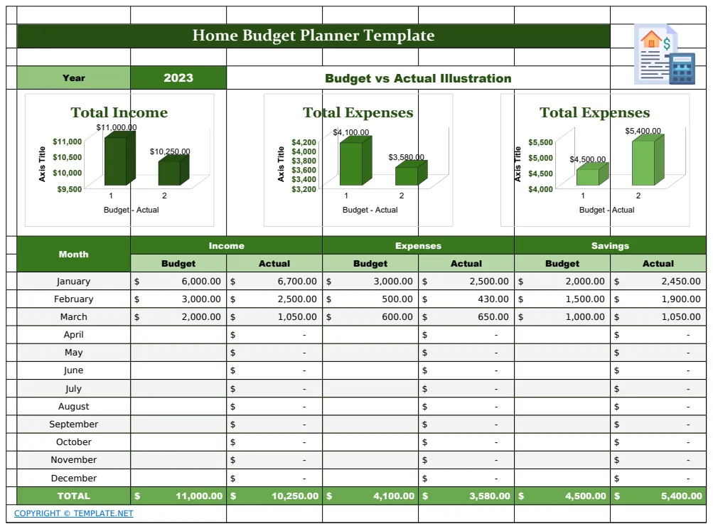 Home Budget Planner Template preview