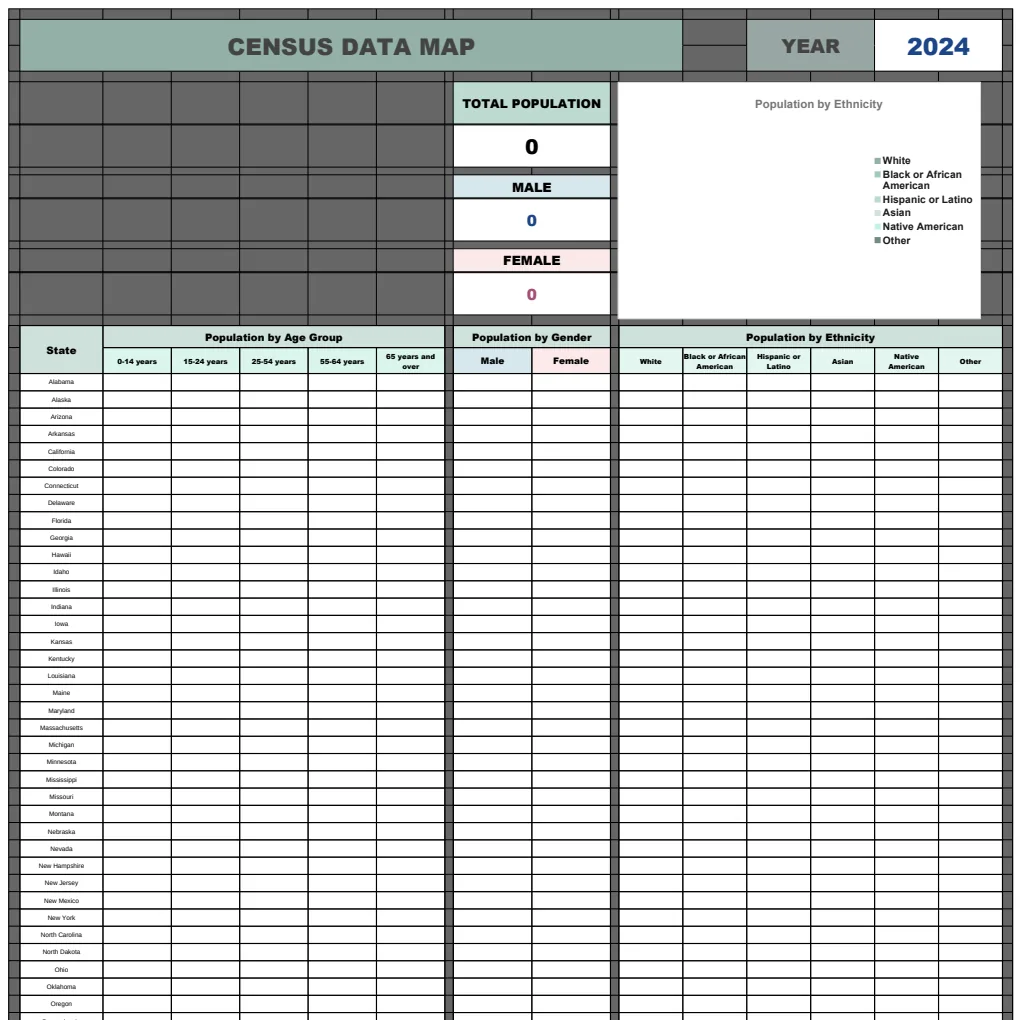 Census Data Map Template preview
