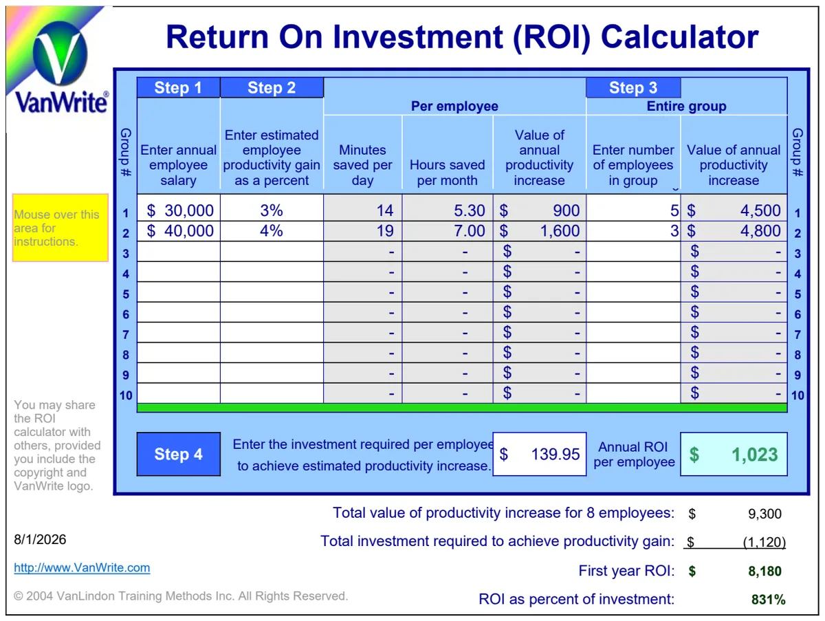 Return On Investment (ROI) Calculator preview