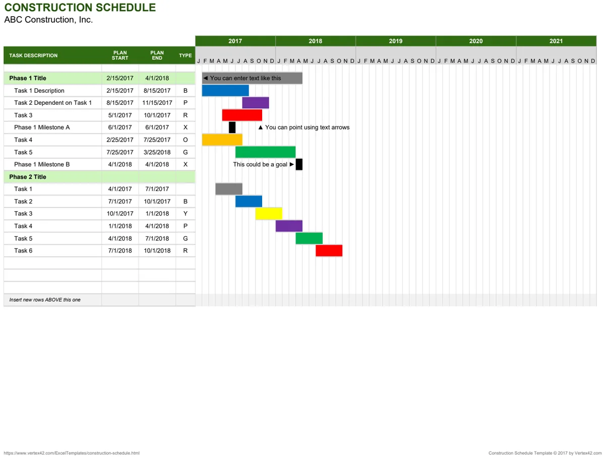 Construction Schedule preview