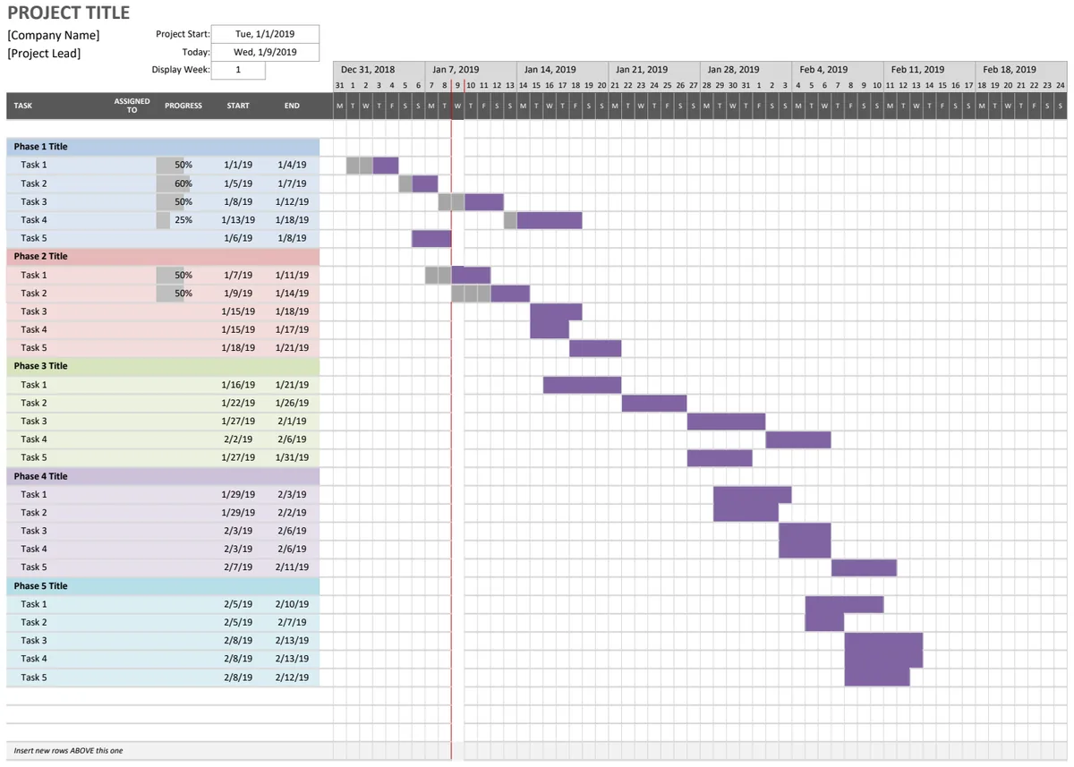 Simple Gantt Chart preview