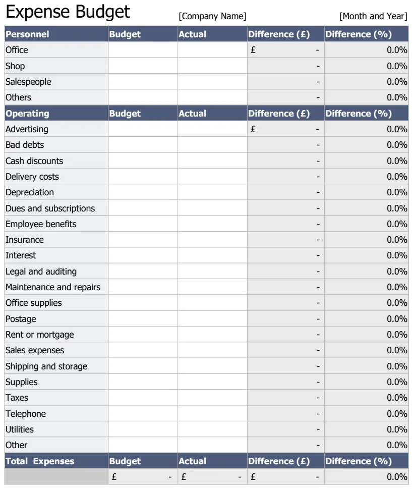 Monthly Expense Budget Tracker preview