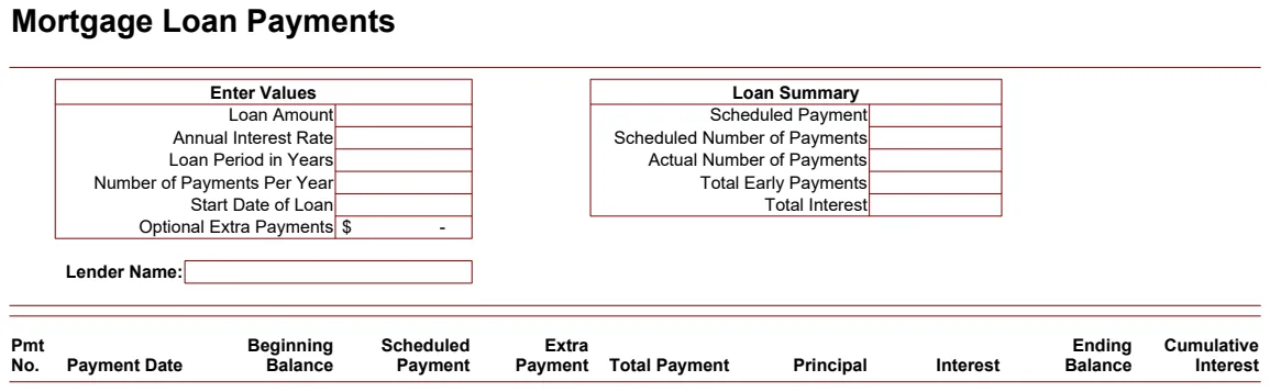 Mortgage Loan Payments preview