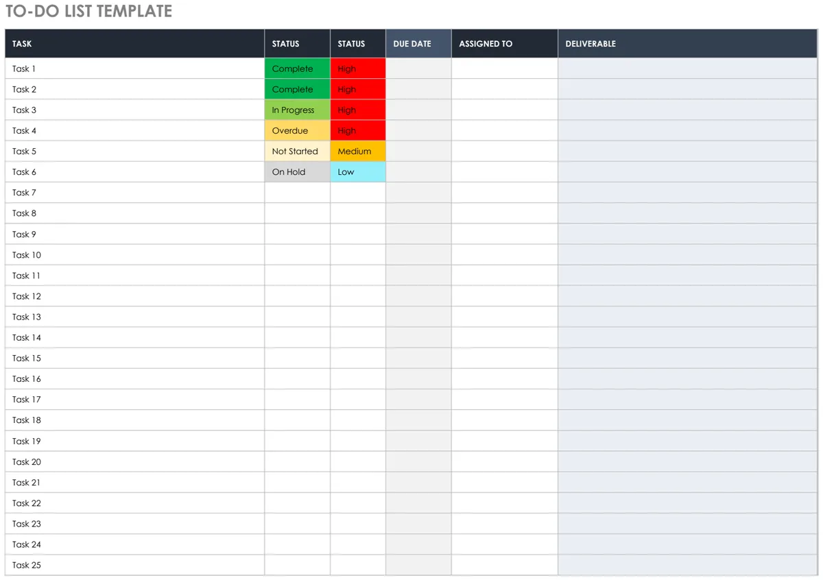 To Do List Template preview