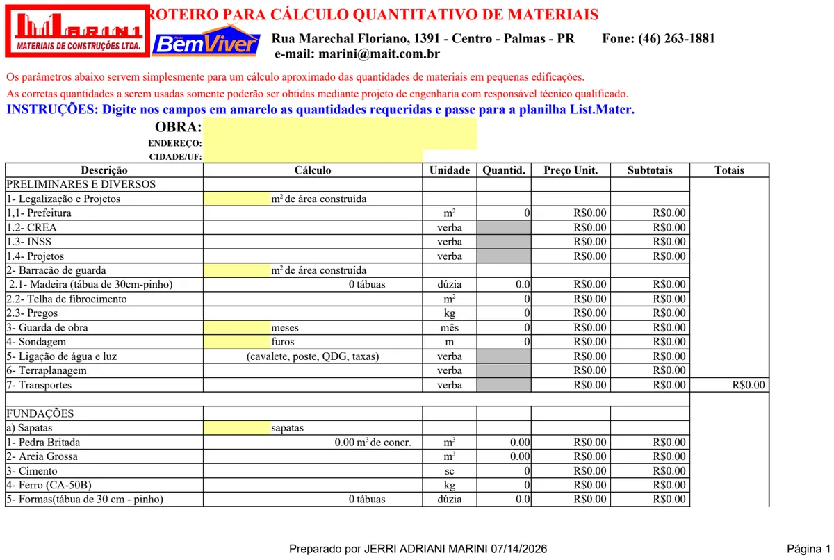 Material Quantity Calculator for Construction preview