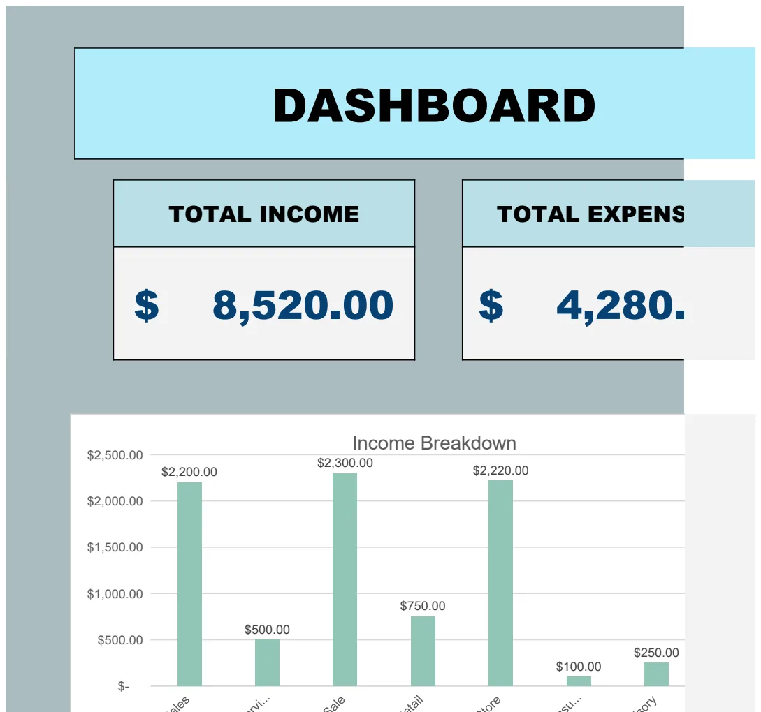 Animated Key Data Dashboard Template preview