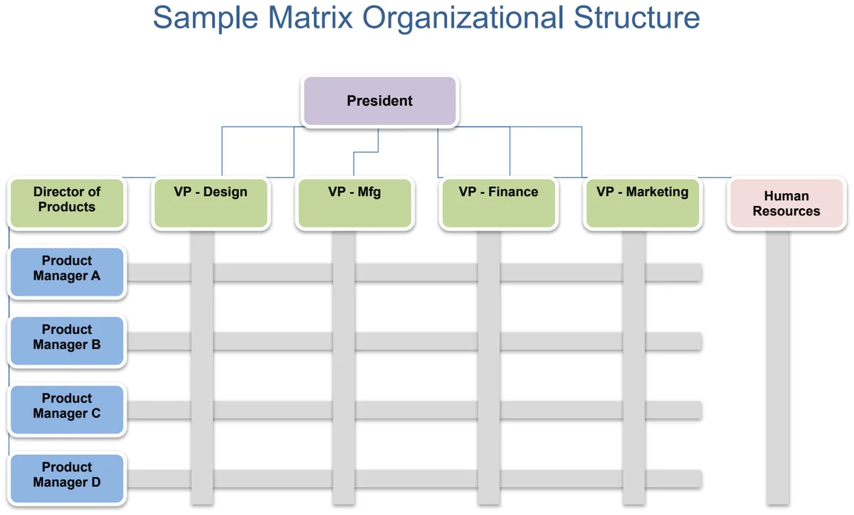 Matrix Organizational Chart Template preview