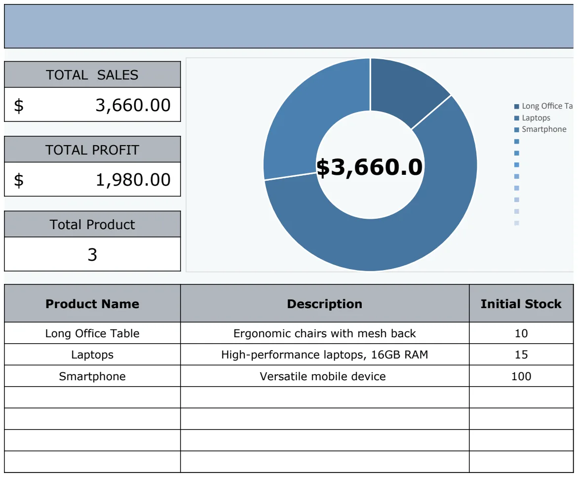 Inventory Tracking Template preview