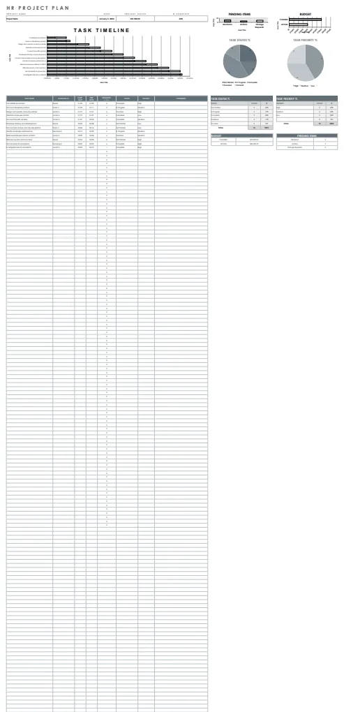 HR Project Plan preview