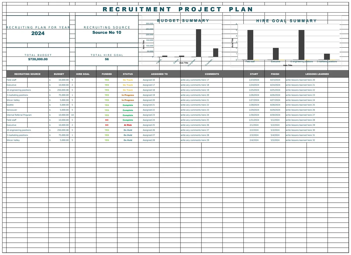 Recruitment Project Plan preview
