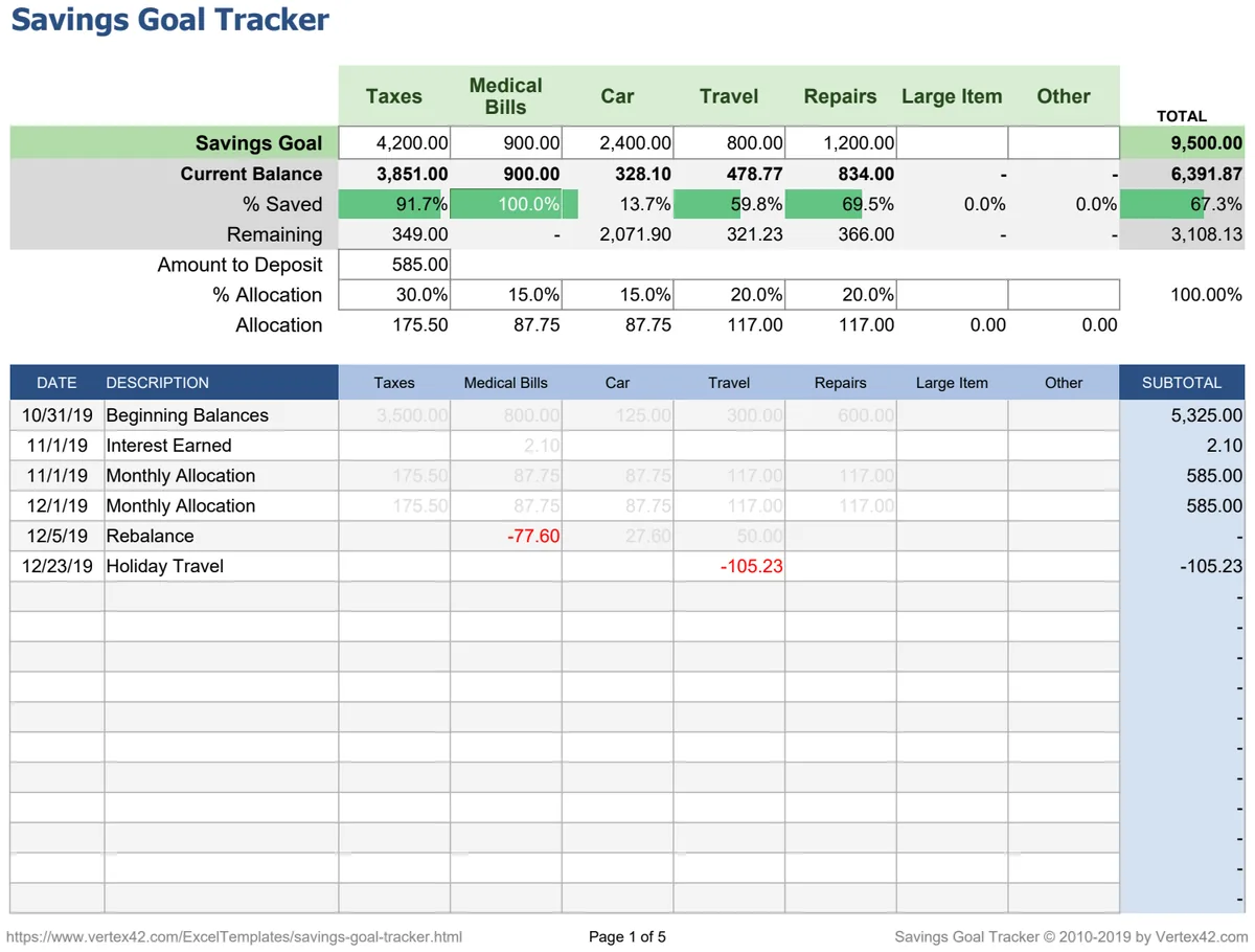 Savings Goal Tracker preview