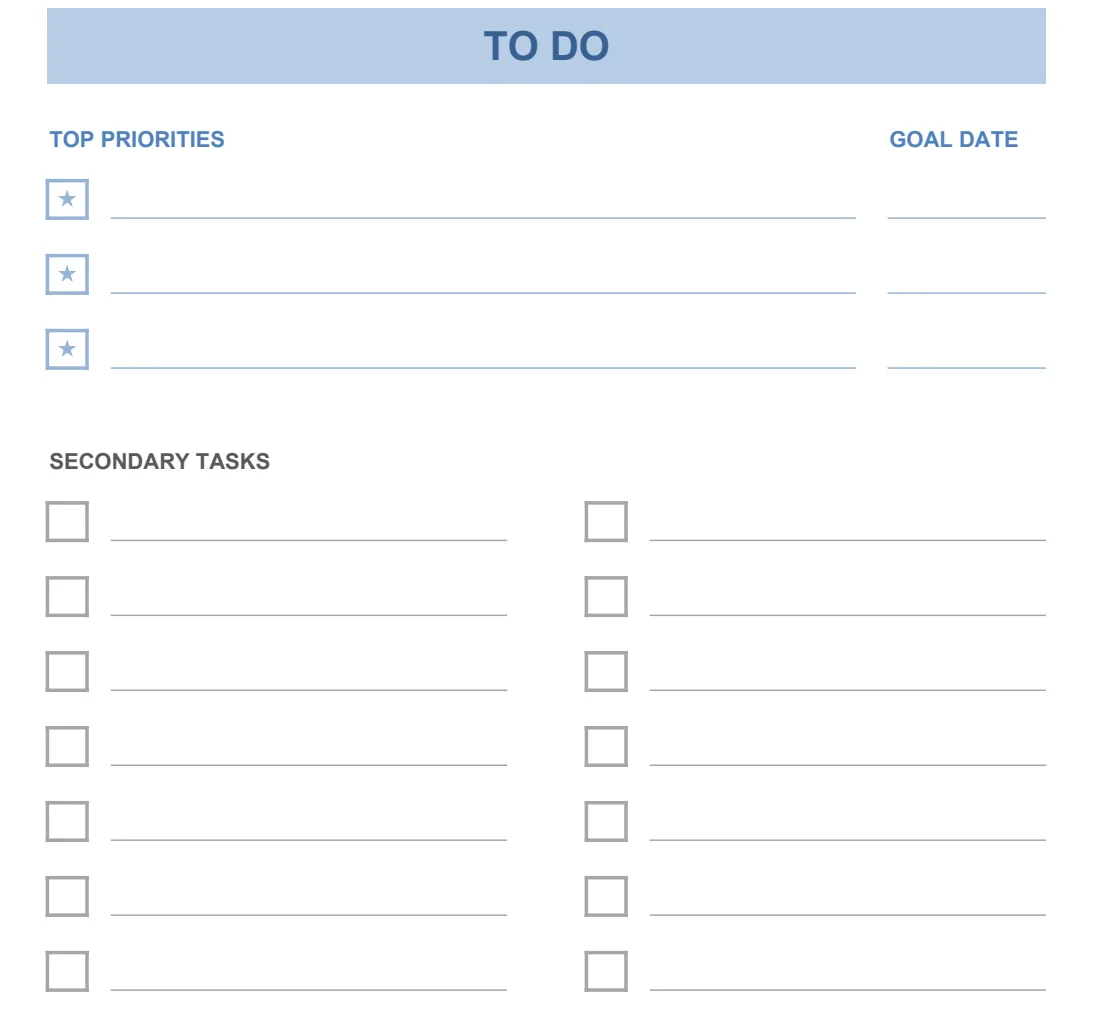 Prioritized To Do List preview