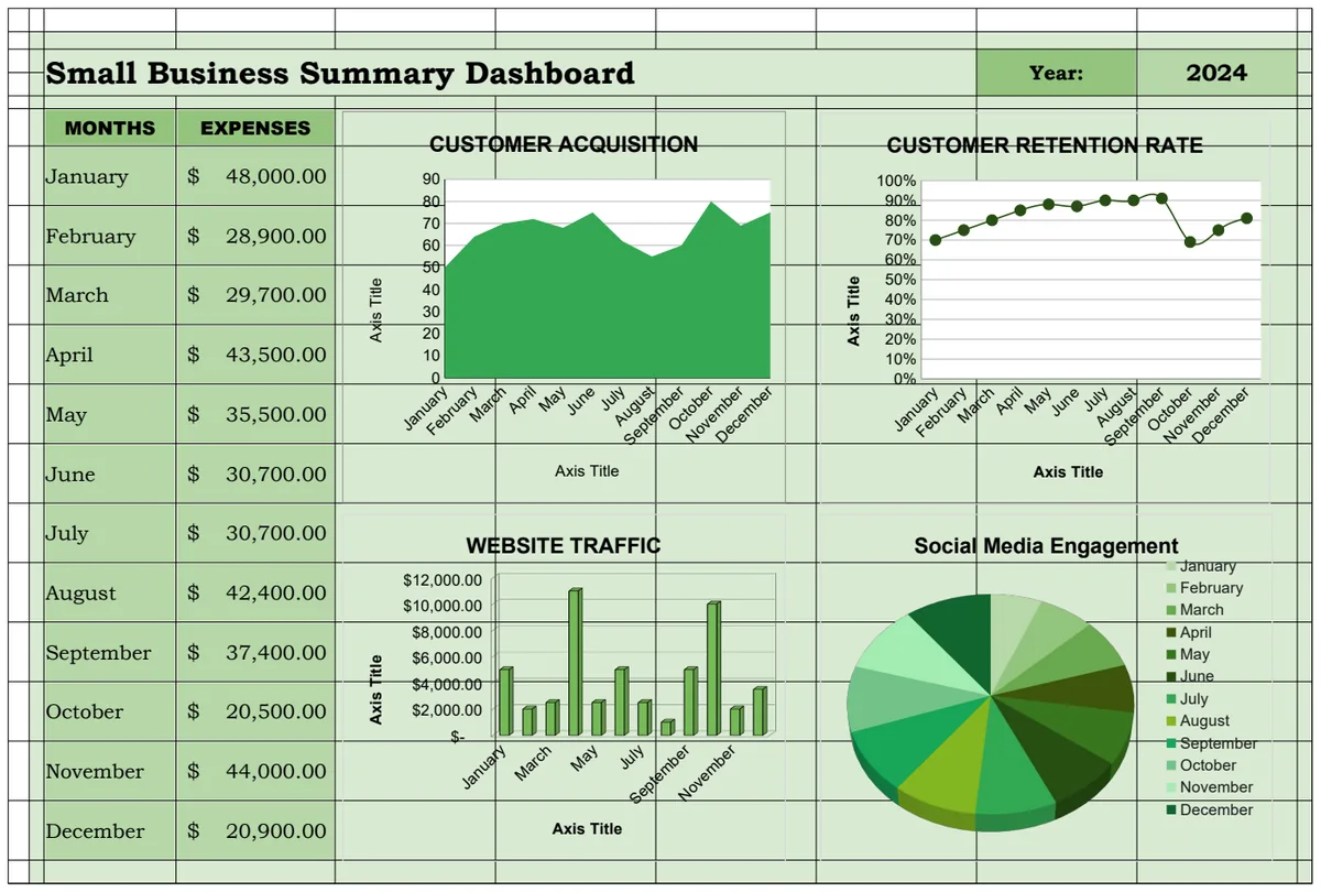 Small Business Dashboard Template preview
