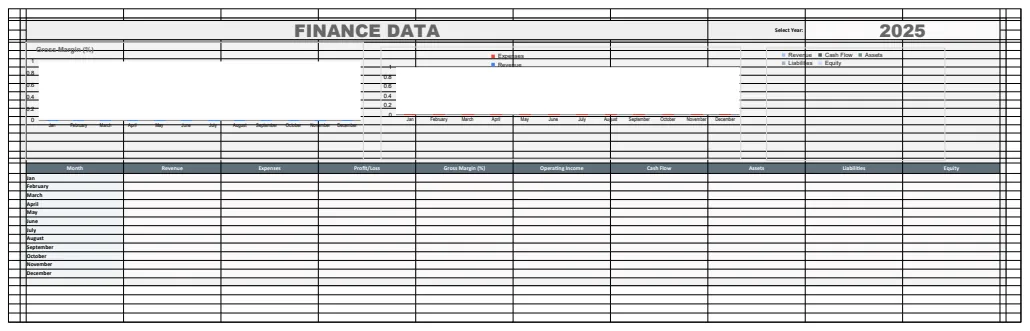 Finance Data Template preview
