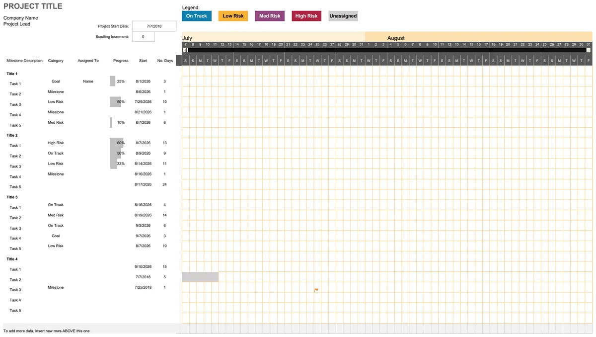 Agile Gantt Chart preview