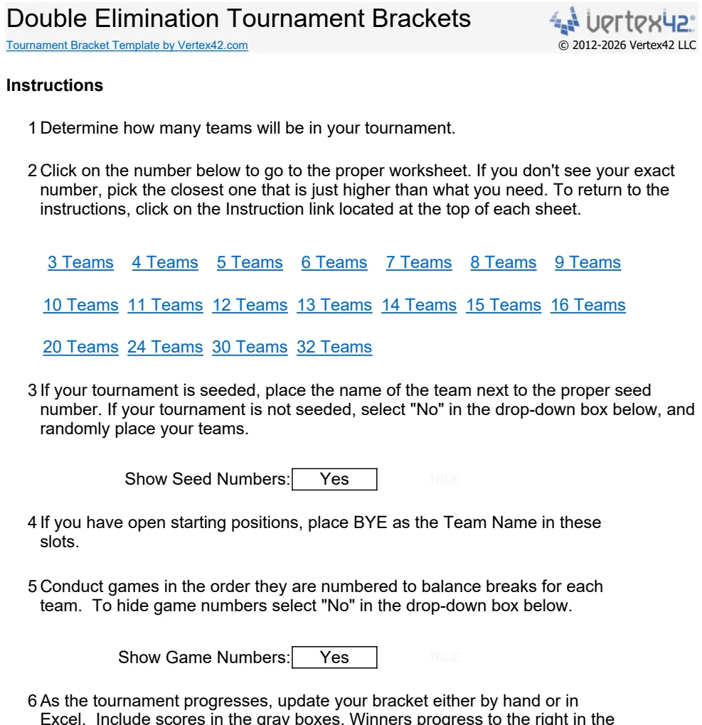 Double Elimination Bracket preview