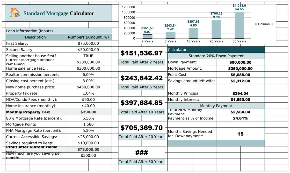 Mortgage Affordability Calculator Template 1 preview