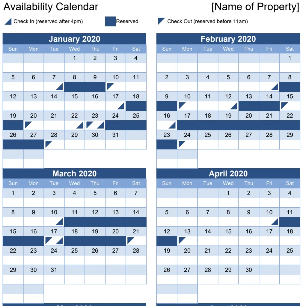 Availability Calendar preview