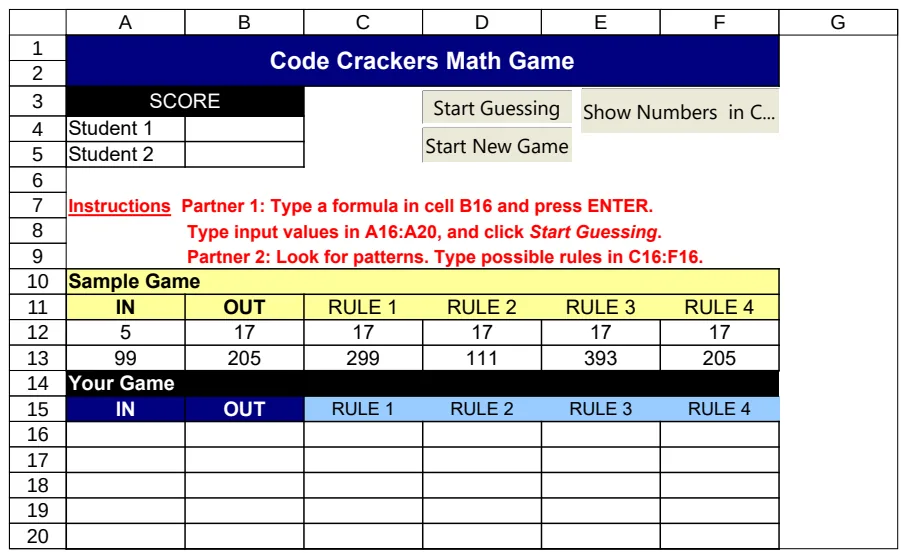 Code Crackers Math Game preview
