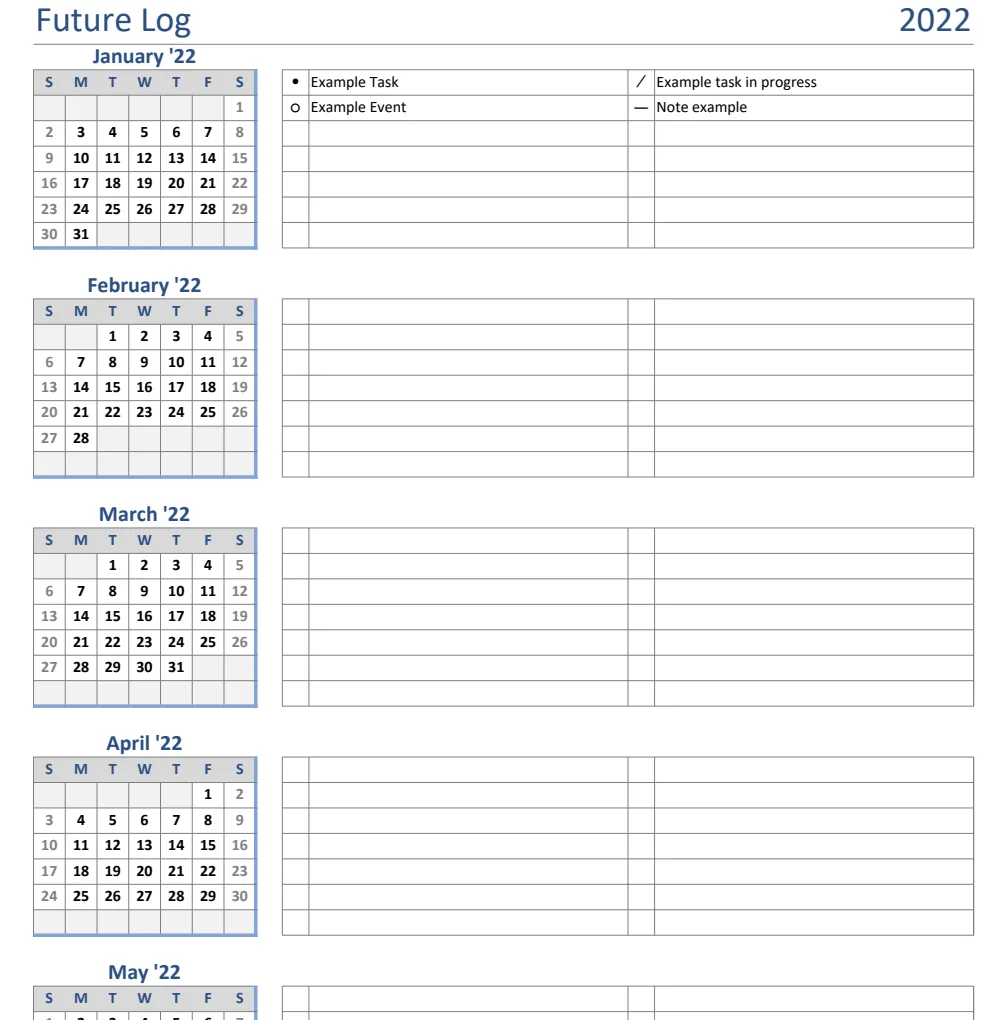 Bullet Journal Templates preview