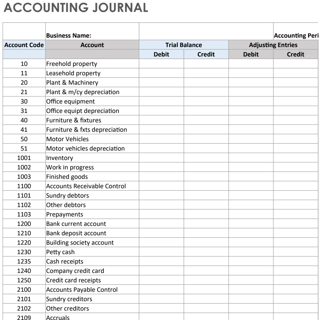 Accounting Journal preview