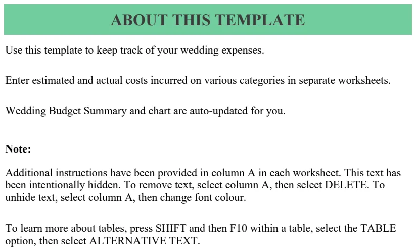 Wedding Budget preview