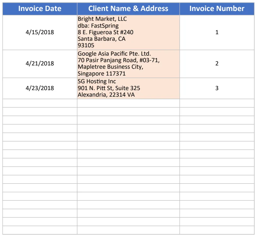 Invoice Template preview