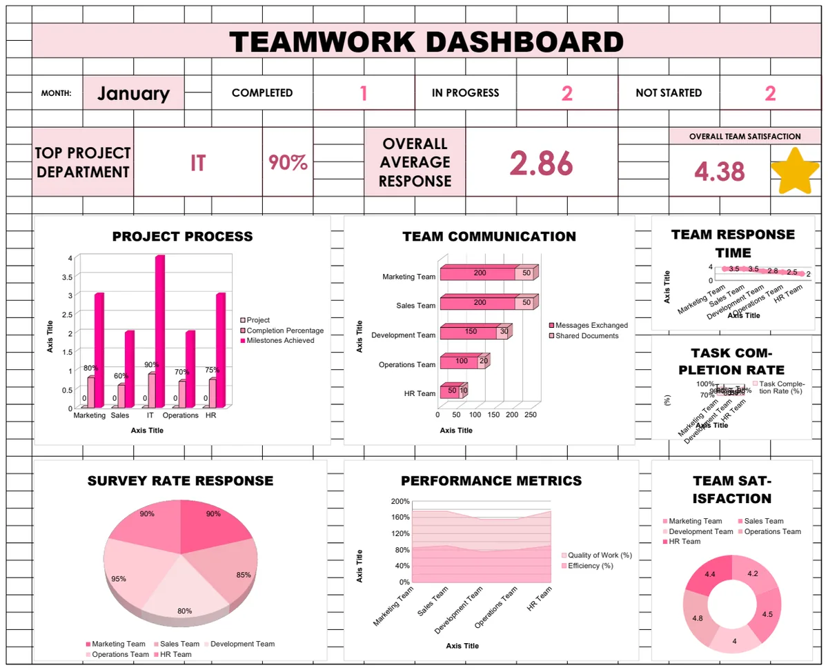 Teamwork Dashboard Template preview