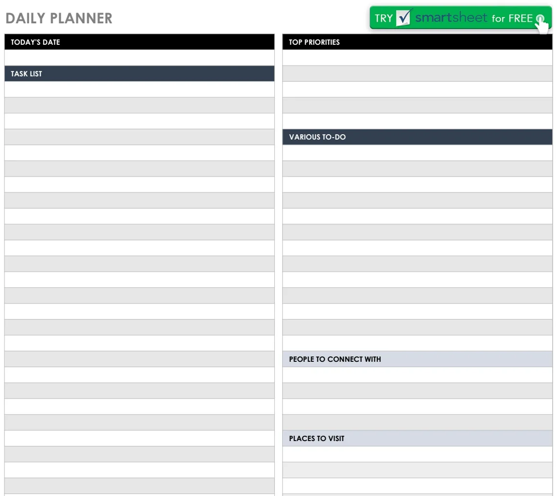 IC Daily Planner Template preview
