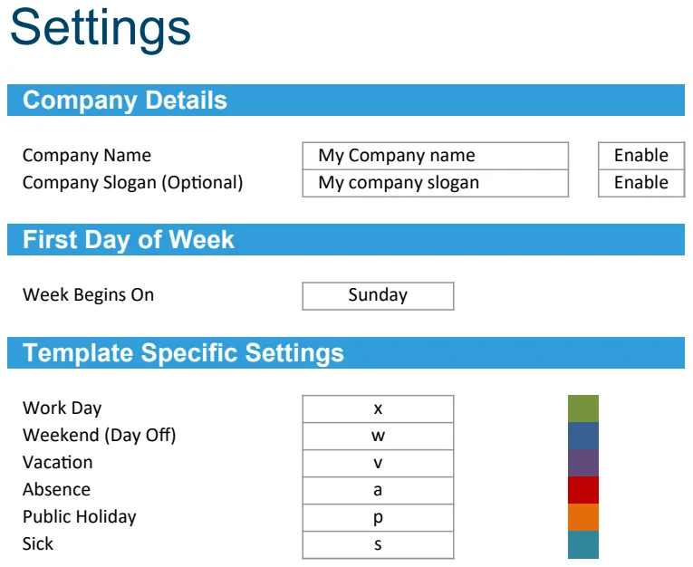 Staff Rotation Schedule preview