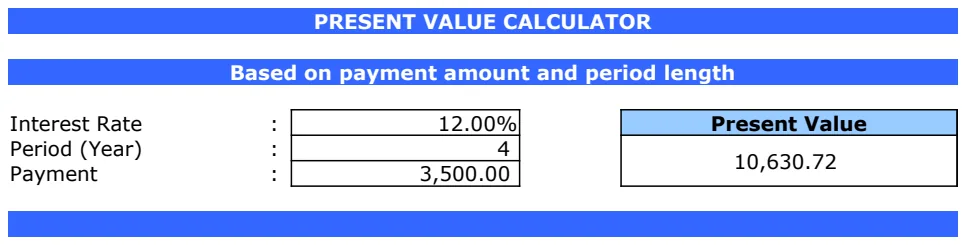 Present Value Calculator V1.0 preview