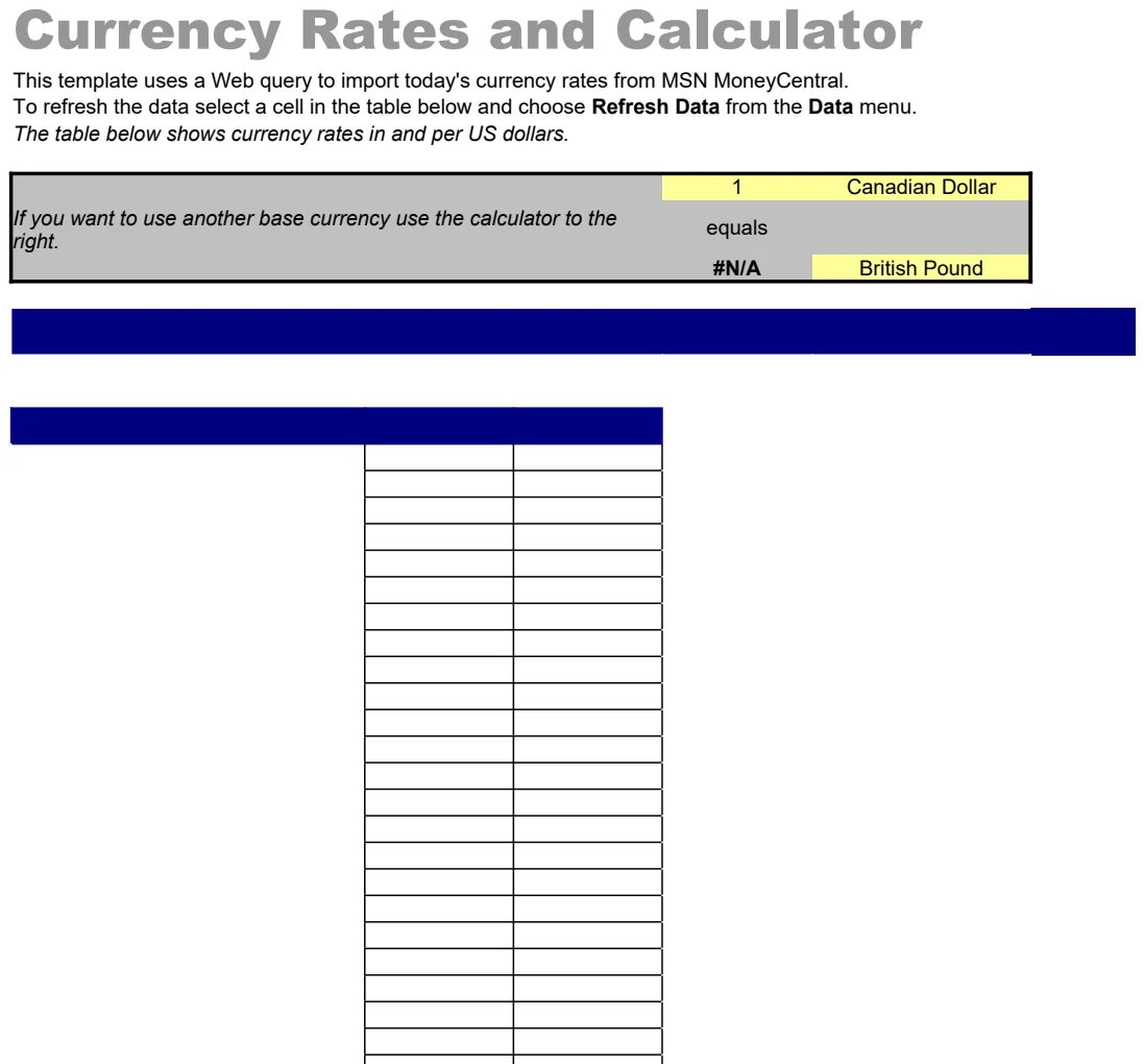 Currency Rates and Calculator preview