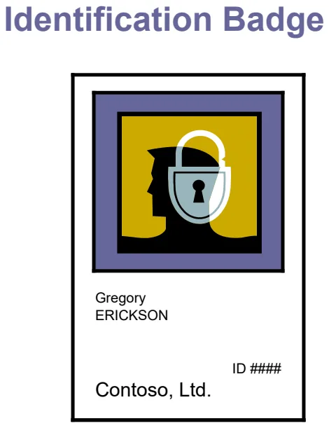 Identification Badge Template preview