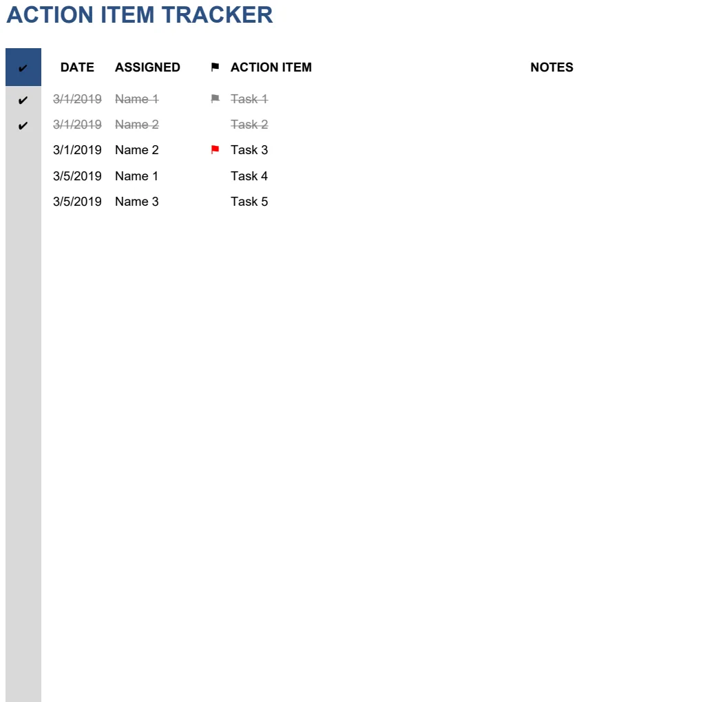 Action Item Tracker preview