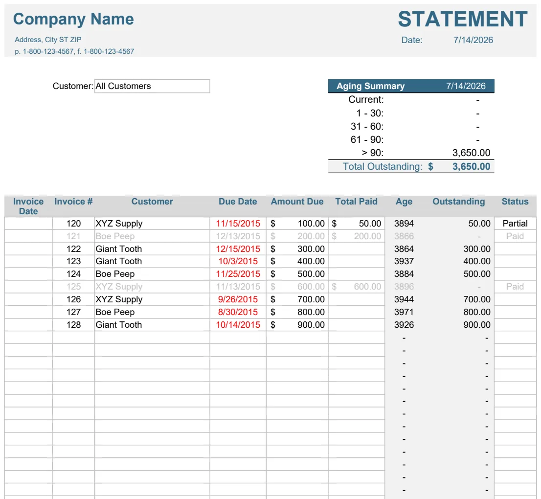 Invoice Tracker preview