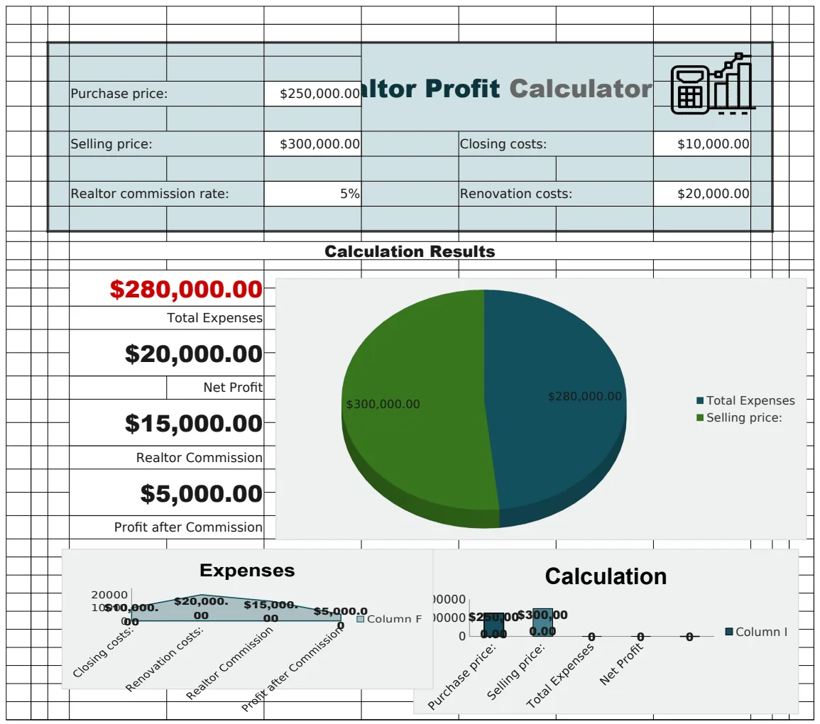 Realtor Profit Calculator preview
