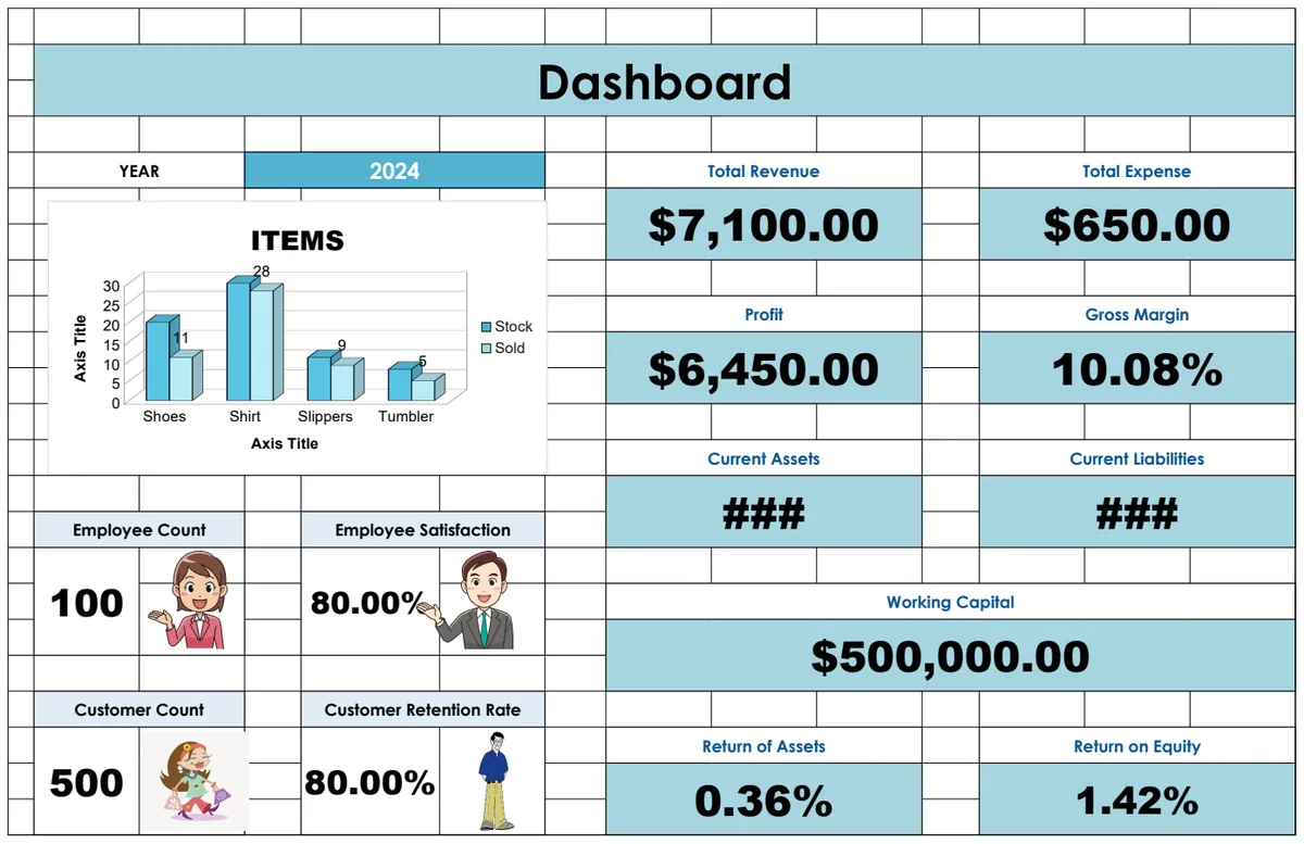Corporate Dashboard Template preview