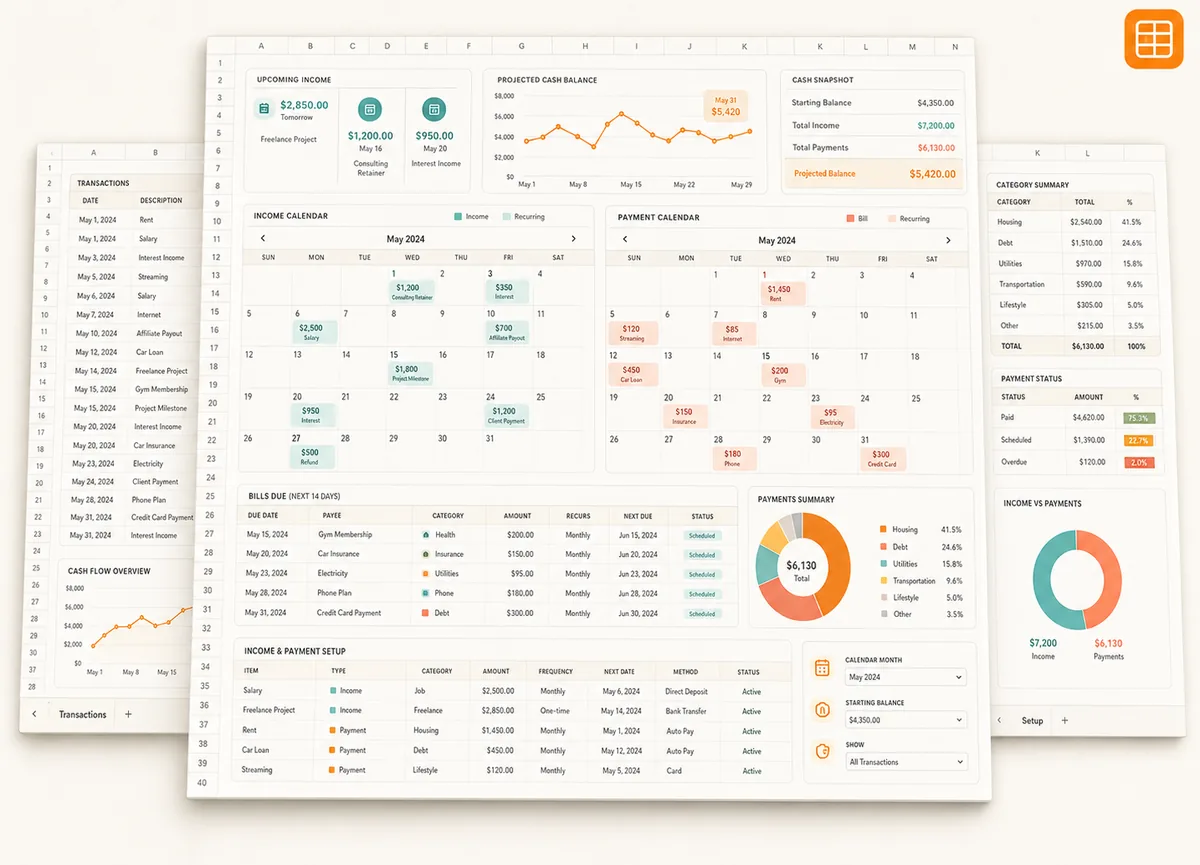 Smart Calendar - Income & Payment Scheduler preview