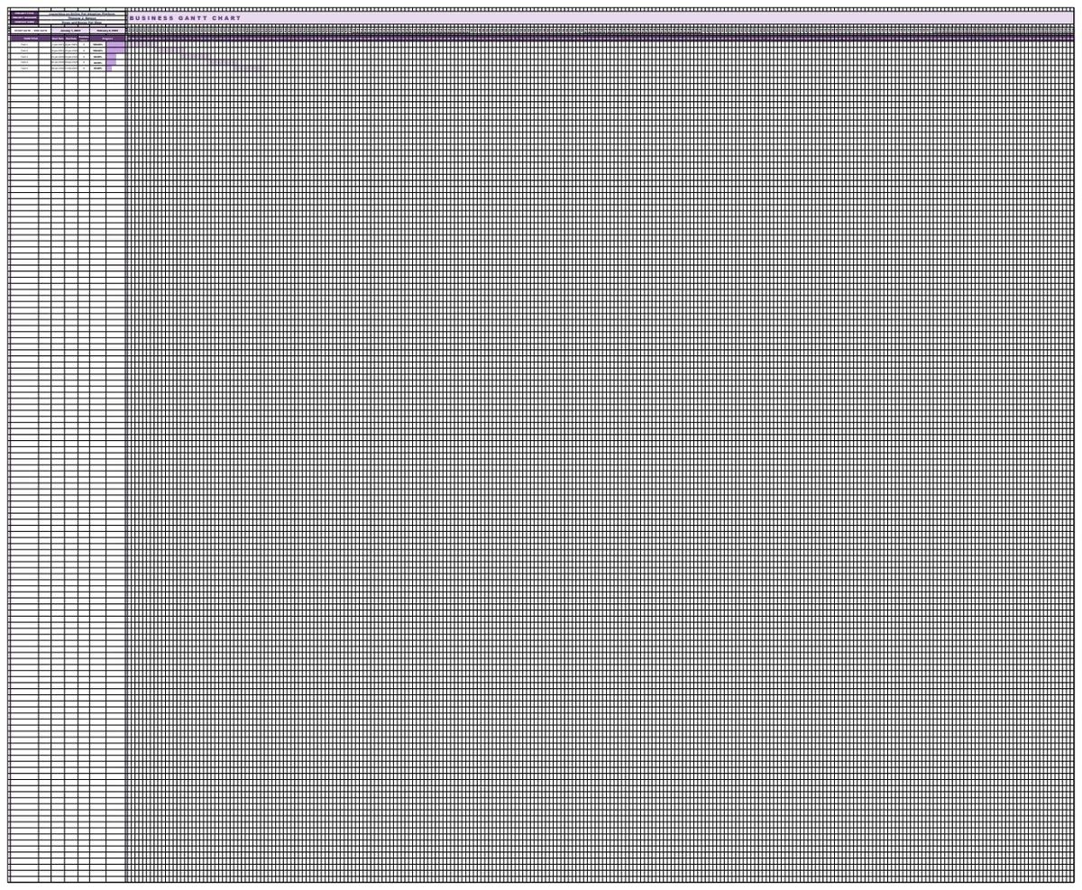 Business Gantt Chart Template preview