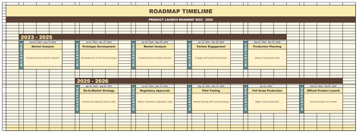 Roadmap Timeline Template preview