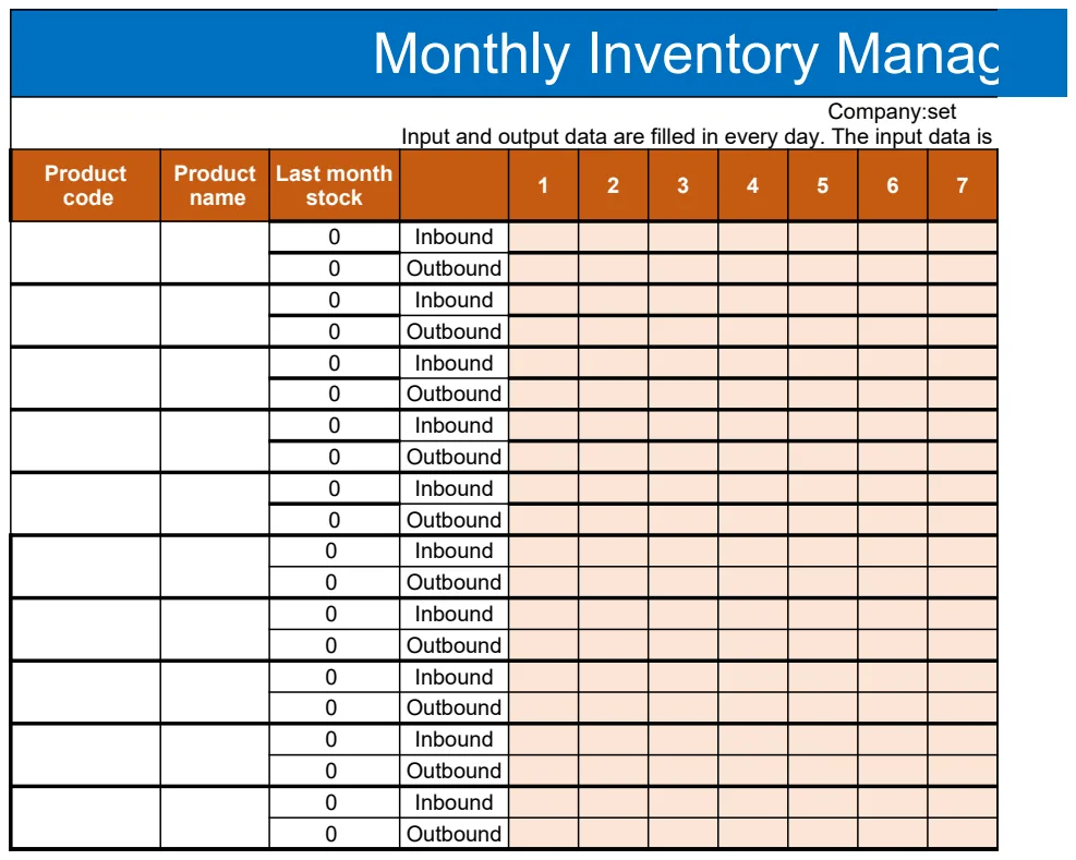 Monthly Inventory Management of Goods preview